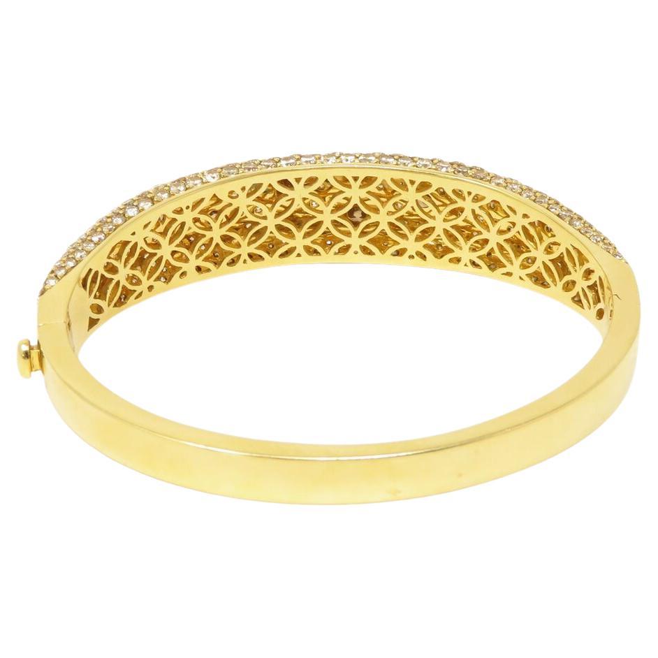 Contemporain Roberto Coin Bracelet en or jaune 18 carats et diamants en vente