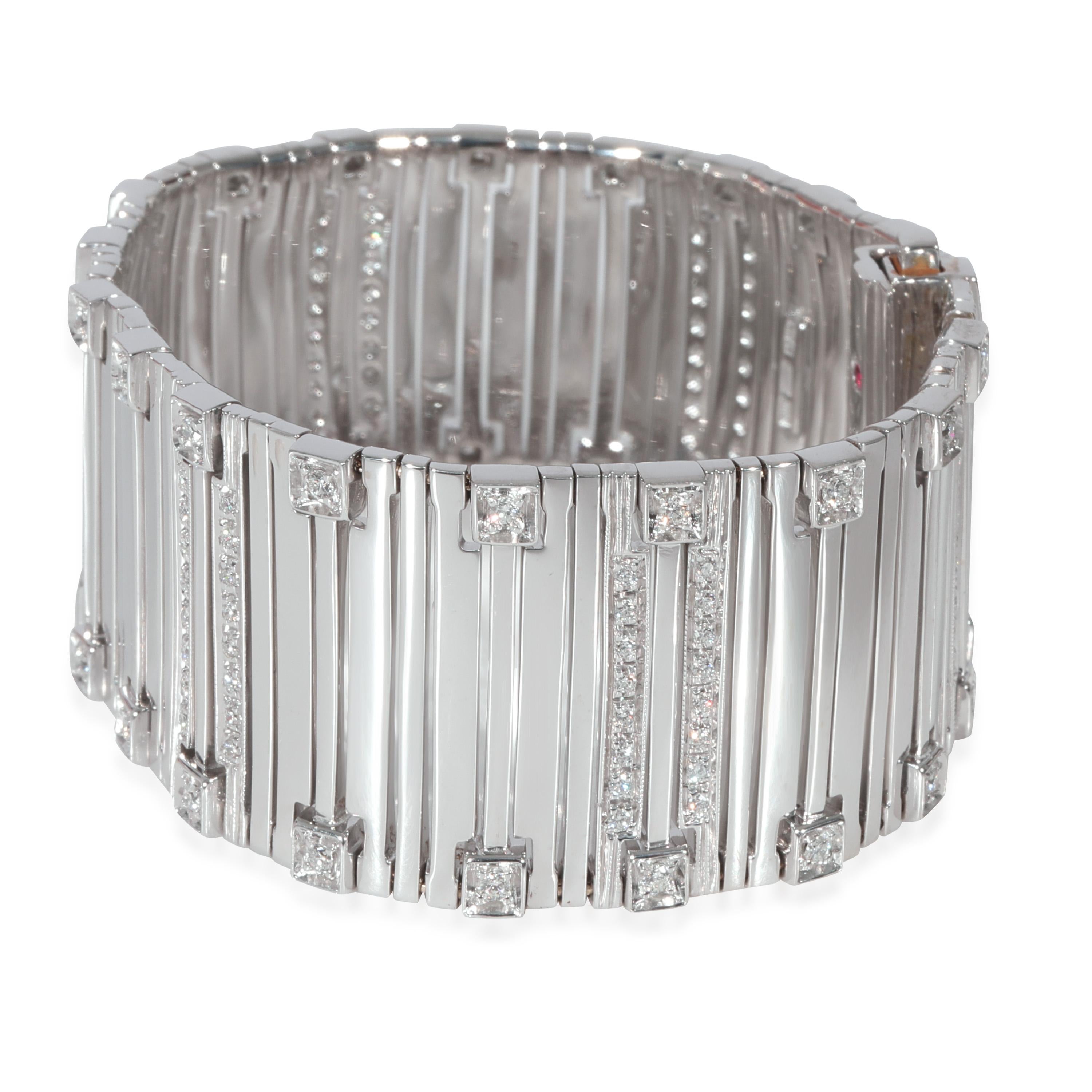 Roberto Coin Diamond Bracelet in 18k White Gold 1 CTW In Excellent Condition In New York, NY