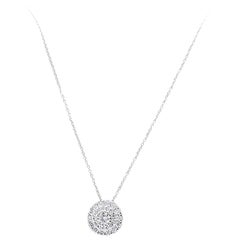 Roberto Coin Diamond Classics Pendant Necklace in 18 Karat White Gold