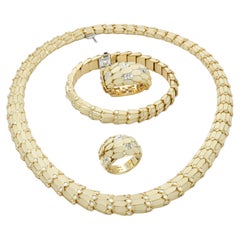 Roberto Coin Diamond & Enamel Cobra Snake Ring, Bracelet and Necklace Set