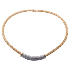 Roberto Coin Gold-Halskette mit Diamanten
