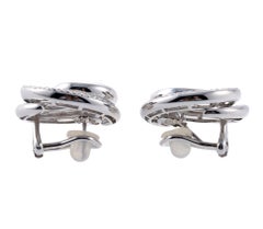 Roberto Coin Diamond Gold Swirl Earrings
