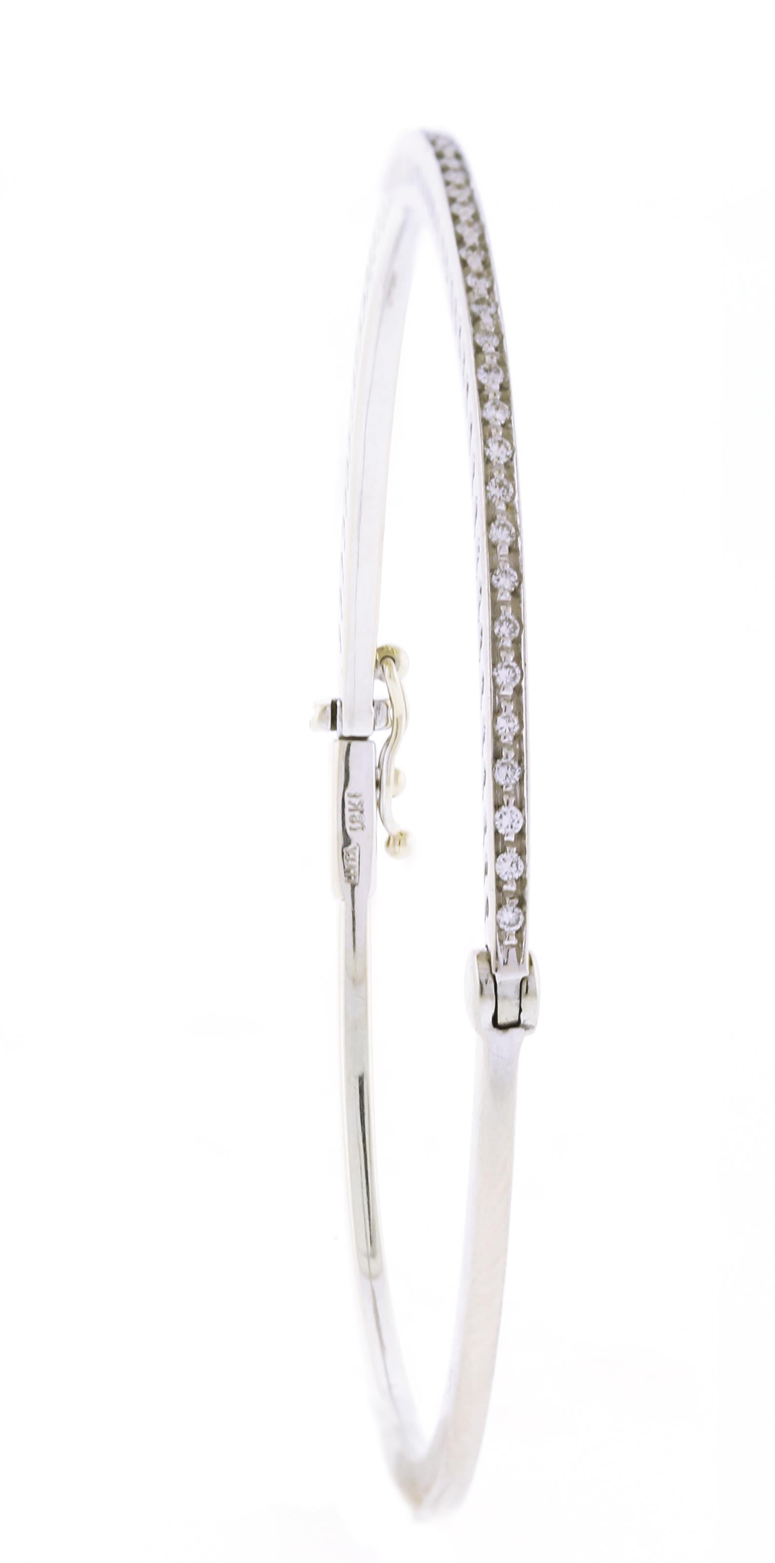 Roberto Coin Armreif mit Scharnier und Diamanten (Brillantschliff)