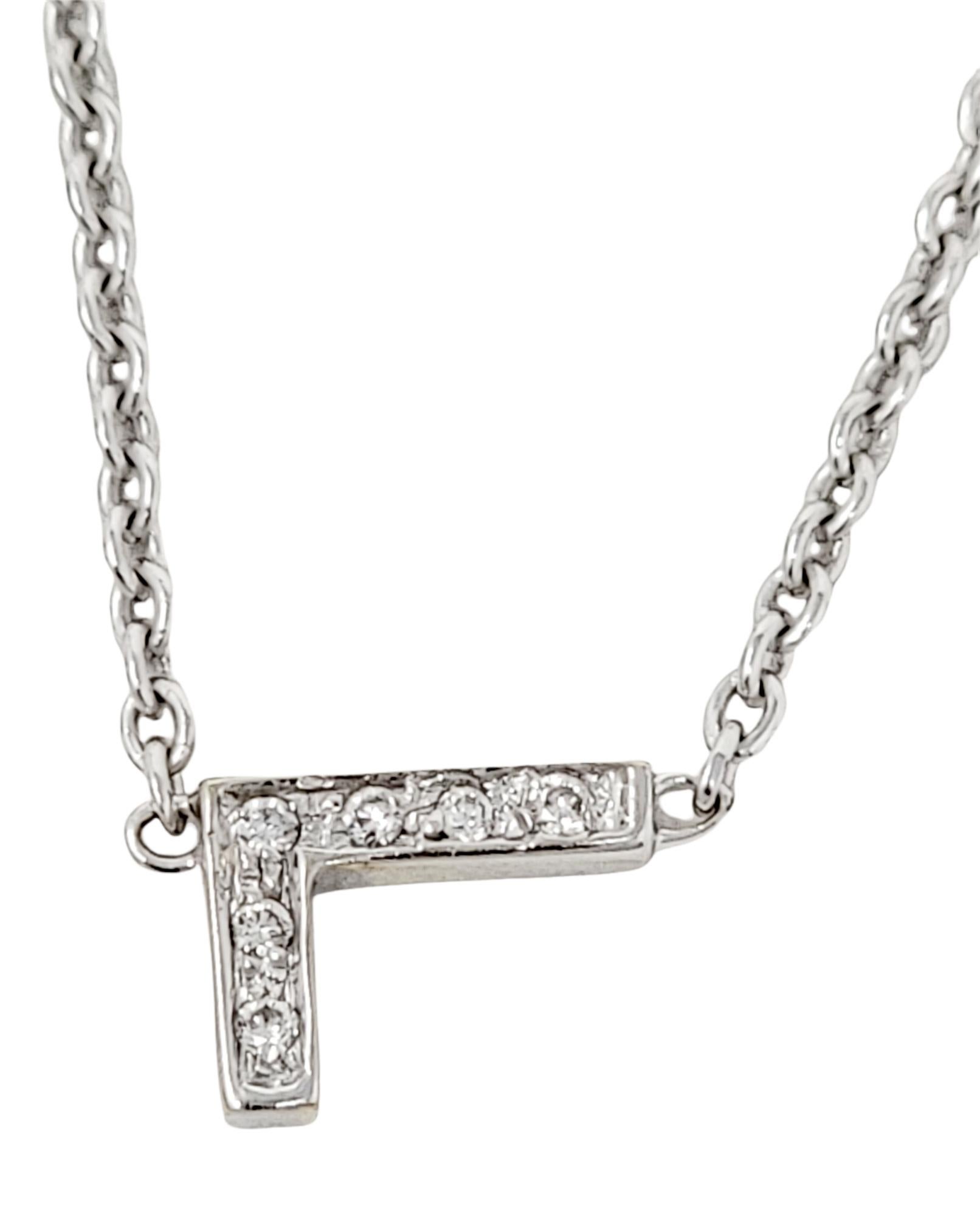 roberto coin diamond initial necklace