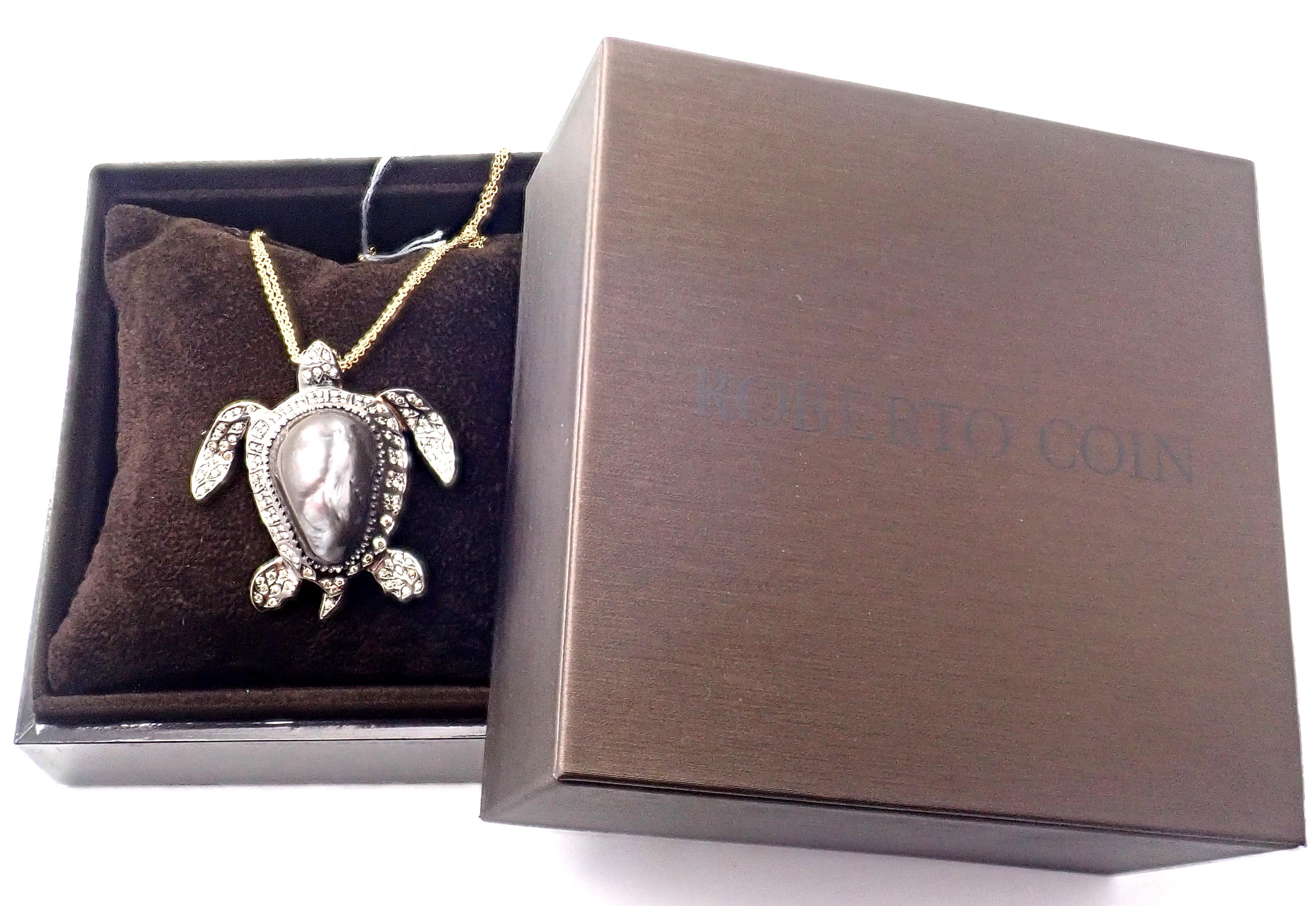 turtle necklace with pearl