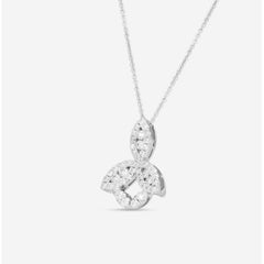 Roberto Coin Diamond Pendant Necklace 18K White Gold 0.44Ctw