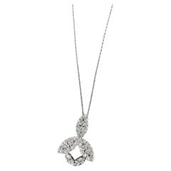 Roberto Coin Diamond Pendant Necklace 18K White Gold 0.44Ctw
