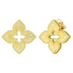 Roberto Coin Diamond Petite Princess Flower Earring 7772985AYERX