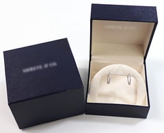 Roberto Coin Diamond, Ruby, 18k White Gold Hoop Earrings