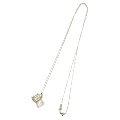 Roberto Coin Diamond Ruby 18K Yellow White Gold Drum Pendant Necklace