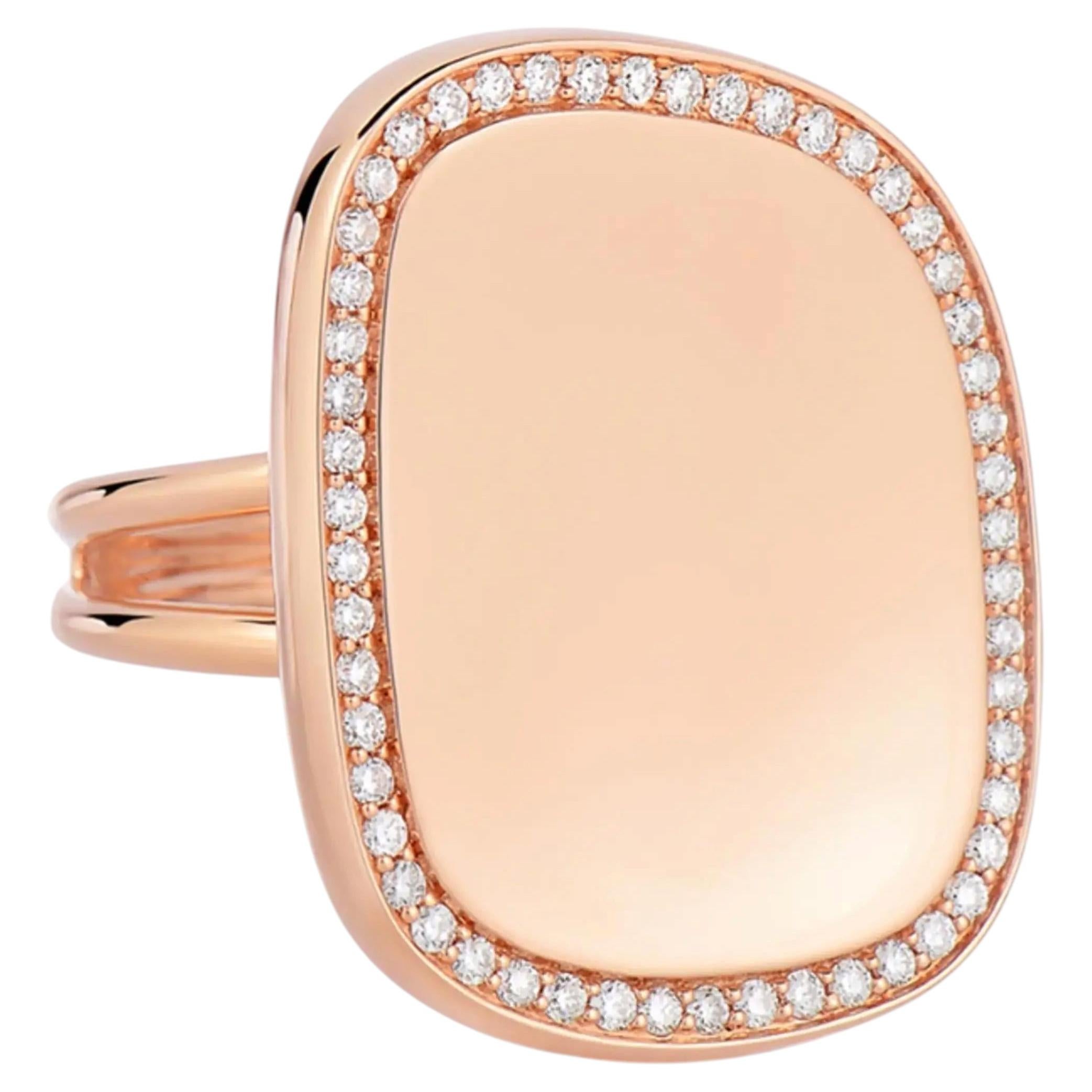 Roberto Coin Diamond Statement Ring 18k Rose Gold