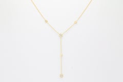 Roberto Coin Diamond Station Y-Necklace in 18k Yellow Gold