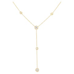 Roberto Coin Diamond Station Y-Necklace in 18k Yellow Gold