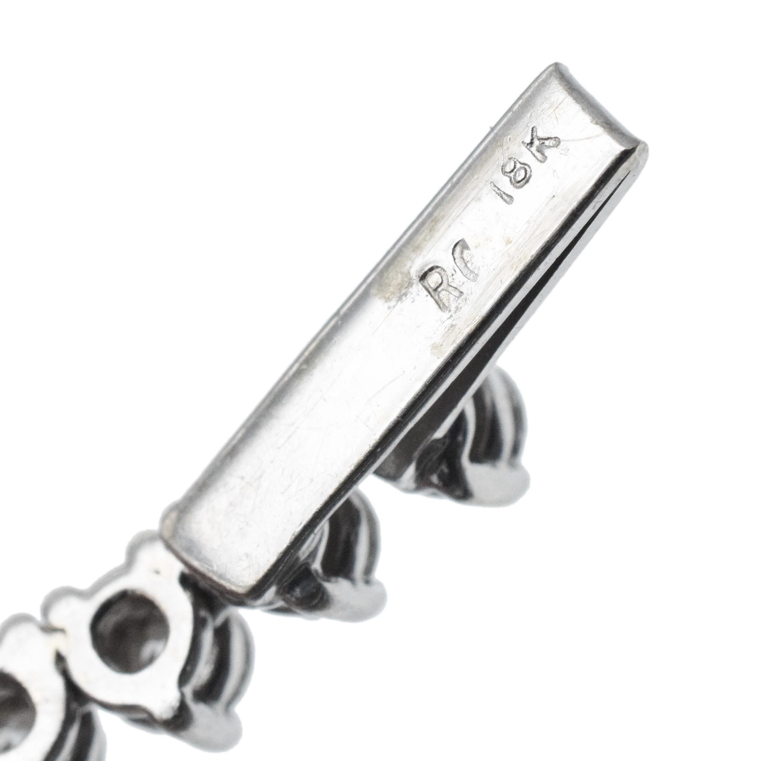 Roberto Coin Diamond Tennis Necklace In 18k white Gold For Sale 5