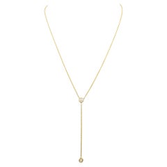 Roberto Coin 'Diamonds by the Inch' Drop Lariat Necklace in 18 Karat Yellow Gold