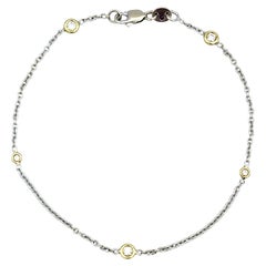Roberto Coin Diamonds by the Inch Station Bracelet in Two-Tone 18 Karat Gold