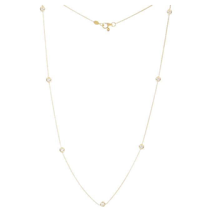 Roberto Coin Diamonds by the Inch Yellow Gold Necklace 001347aychd0 For Sale