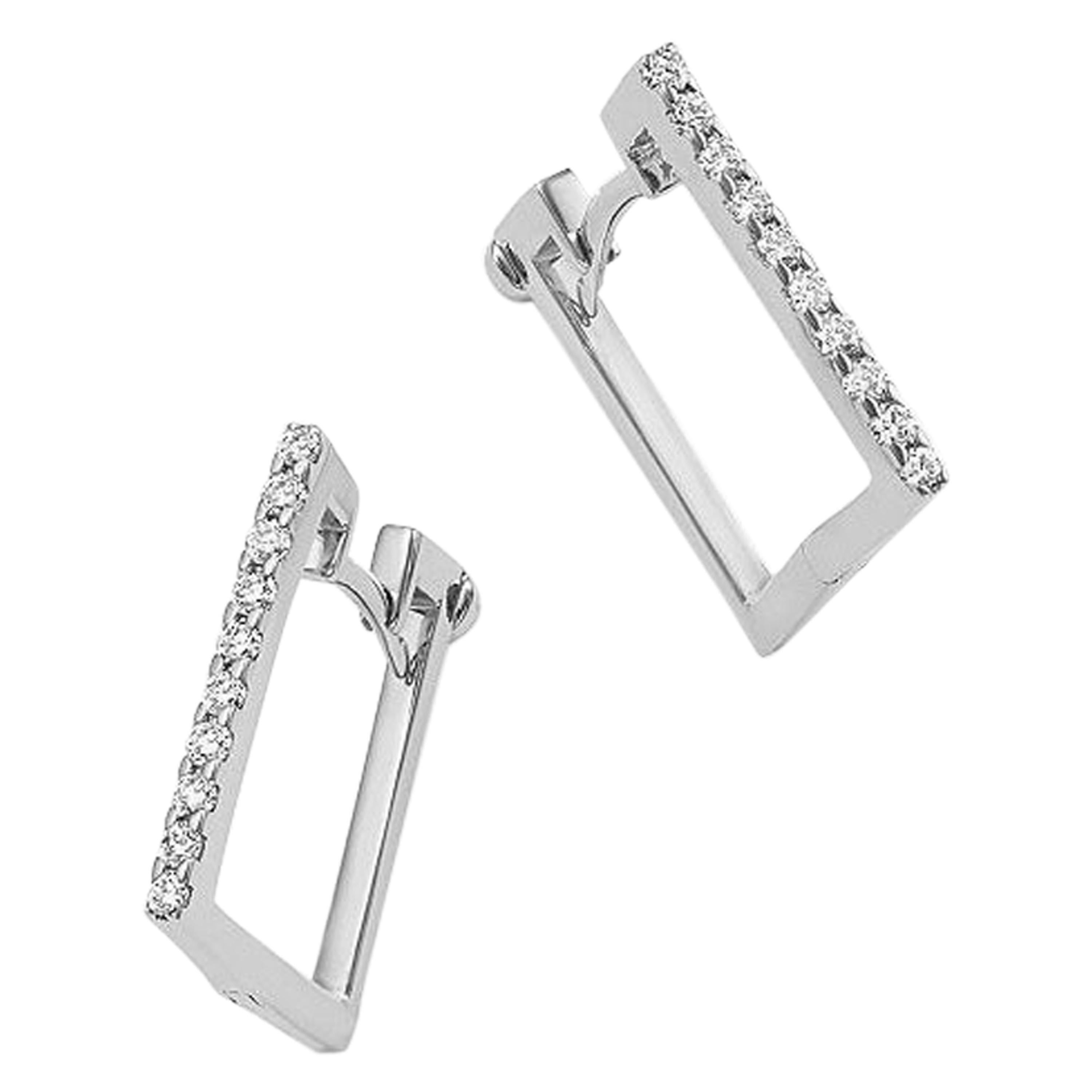 Quadratische Roberto Coin Diamant-Ohrringe 002061AWERX0