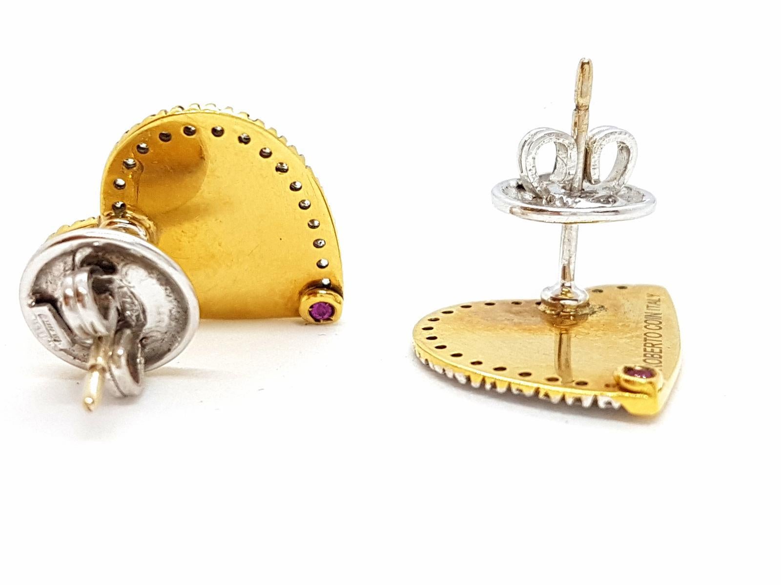 Roberto Coin Drop Earrings  Yellow GoldDiamond For Sale 2