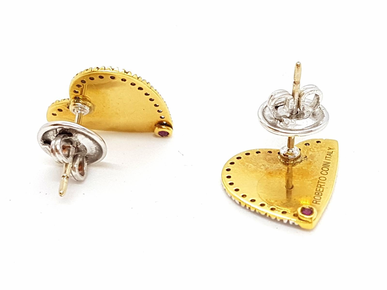 Roberto Coin Drop Earrings  Yellow GoldDiamond For Sale 3