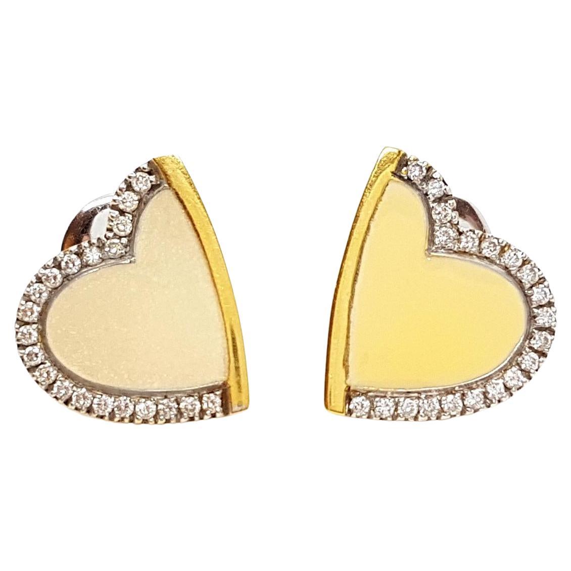 Roberto Coin Drop Earrings  Yellow GoldDiamond For Sale