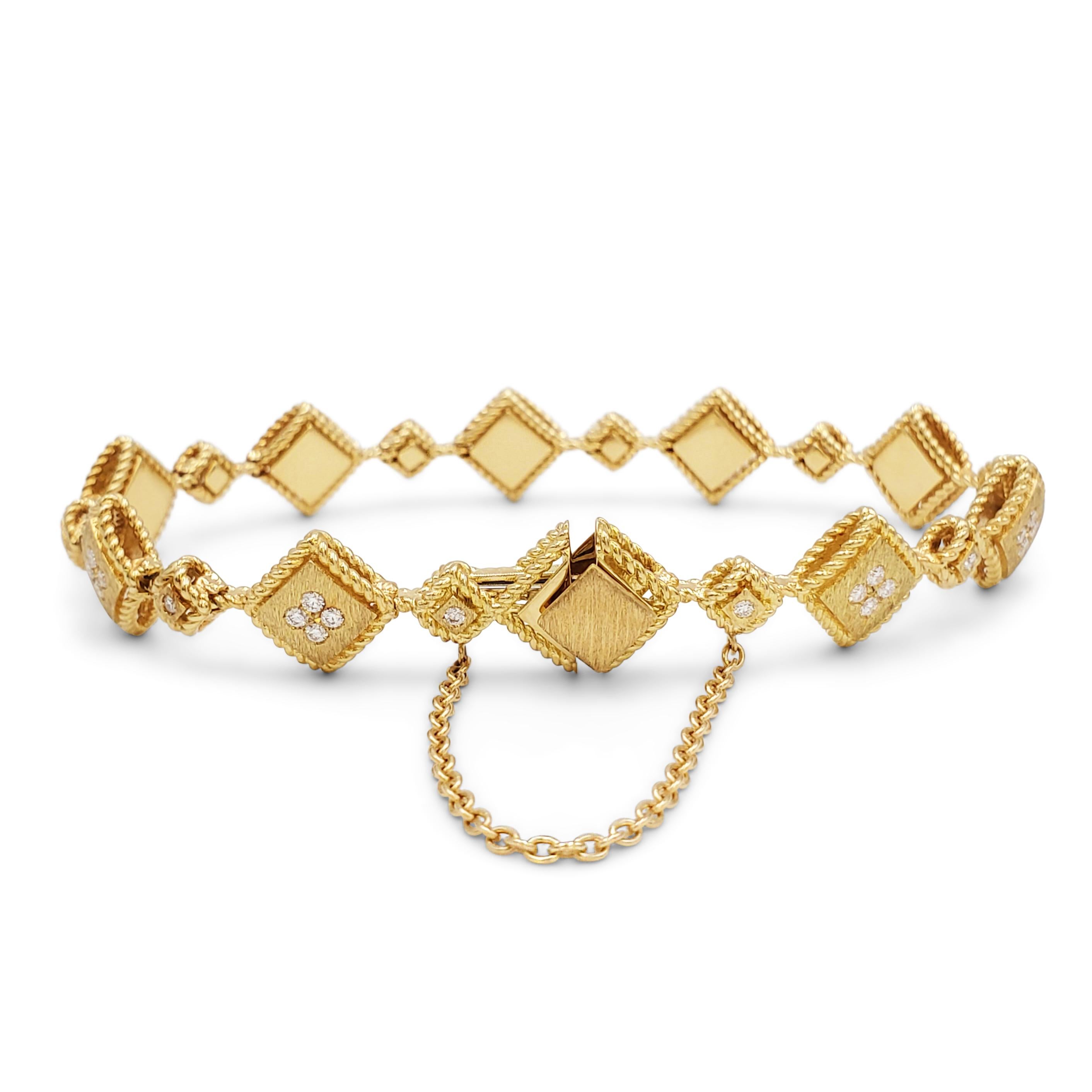 Contemporain Bracelet en or jaune et diamants Ducale de Roberto Coin