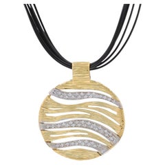 Roberto Coin Elefantino Diamond Necklace 17" Yellow Gold 18k Round .25ctw Italy