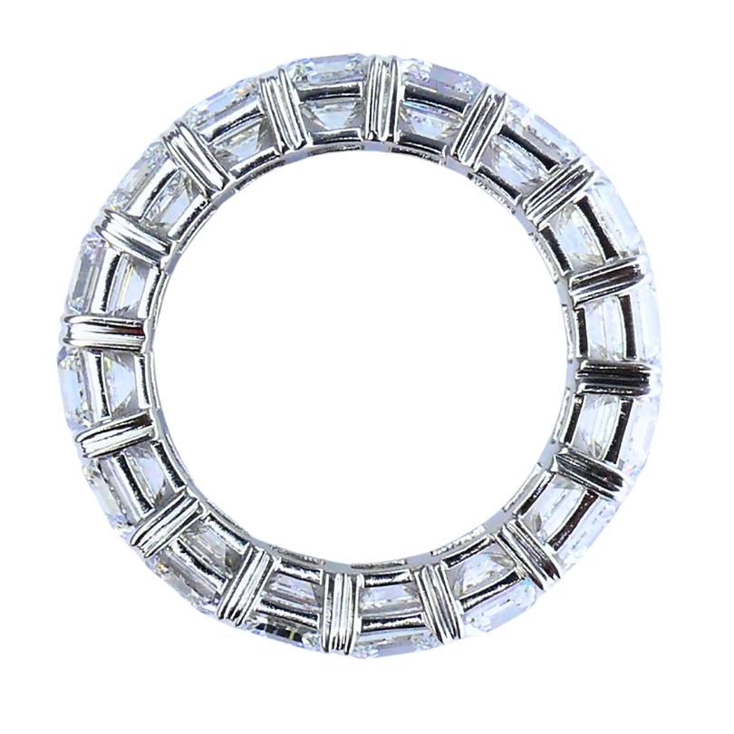 Bracelet éternel Coin Platine Diamant taille émeraude GIA - 11,36 carats en vente 1