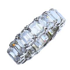 Bracelet éternel Coin Platine Diamant taille émeraude GIA - 11,36 carats