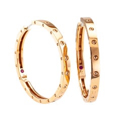 Roberto Coin Extra Large Pink Gold Hoop Earrings