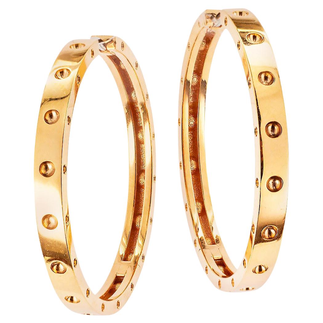 Roberto Coin Extra Large Pink Gold Hoop Earrings