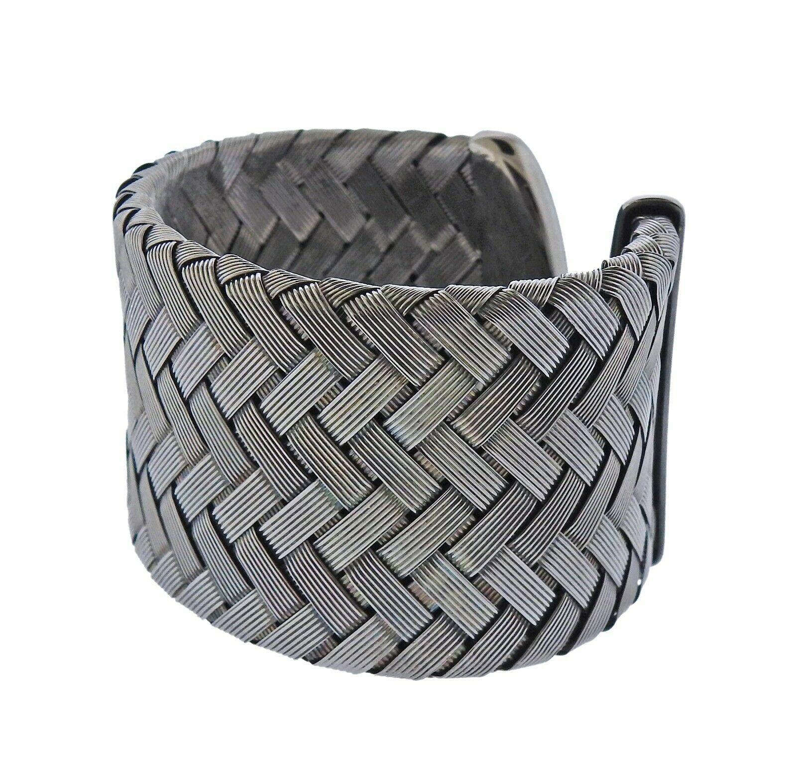 Sterling Silver bracelet, crafted by Roberto Coin. Measurements- Bracelet will fit approx. 7-7.5