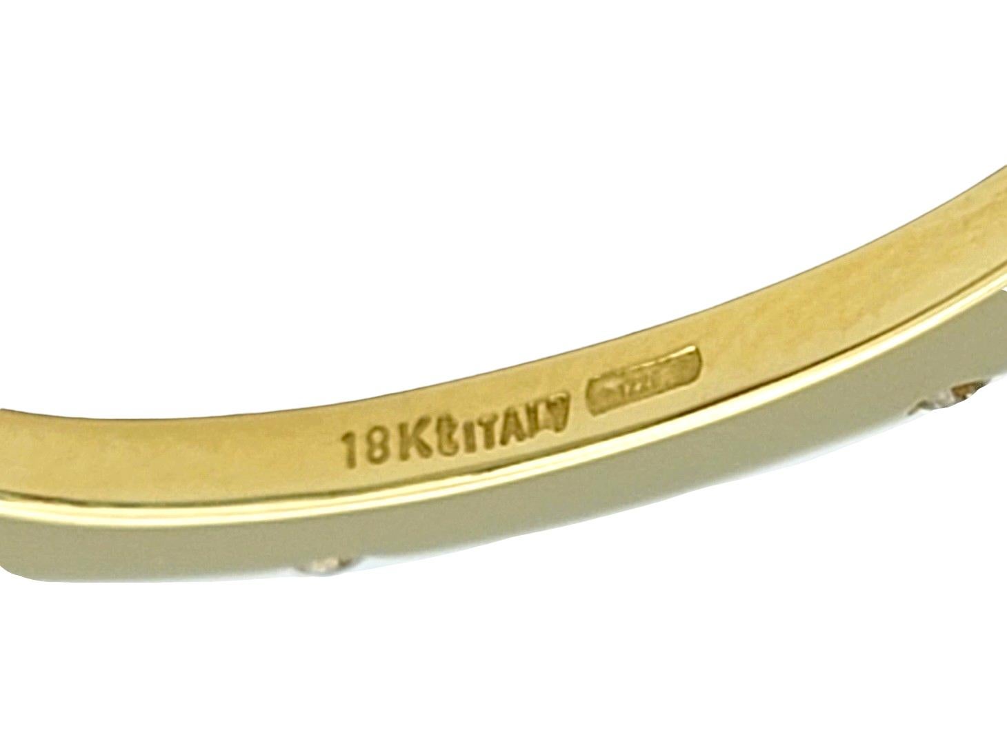 Roberto Coin Flat Oval Hoop Earrings with Diamonds Set in 18 Karat Yellow Gold 3