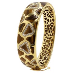 Roberto Coin Brazalete Jirafa Diamante y Ojo de Tigre