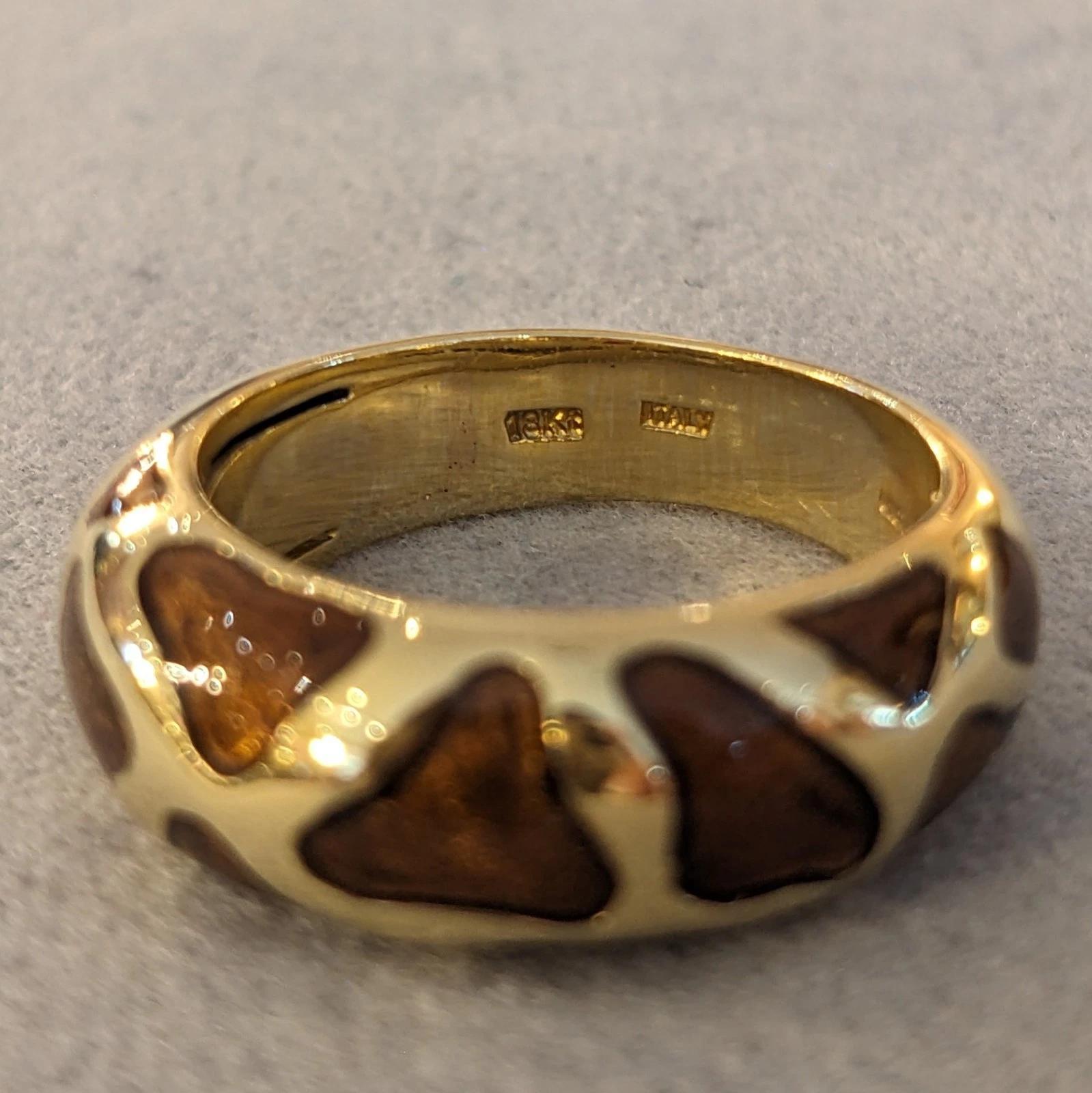 Roberto Coin Giraffe Enamel Ring in 18k Yellow Gold im Angebot 2