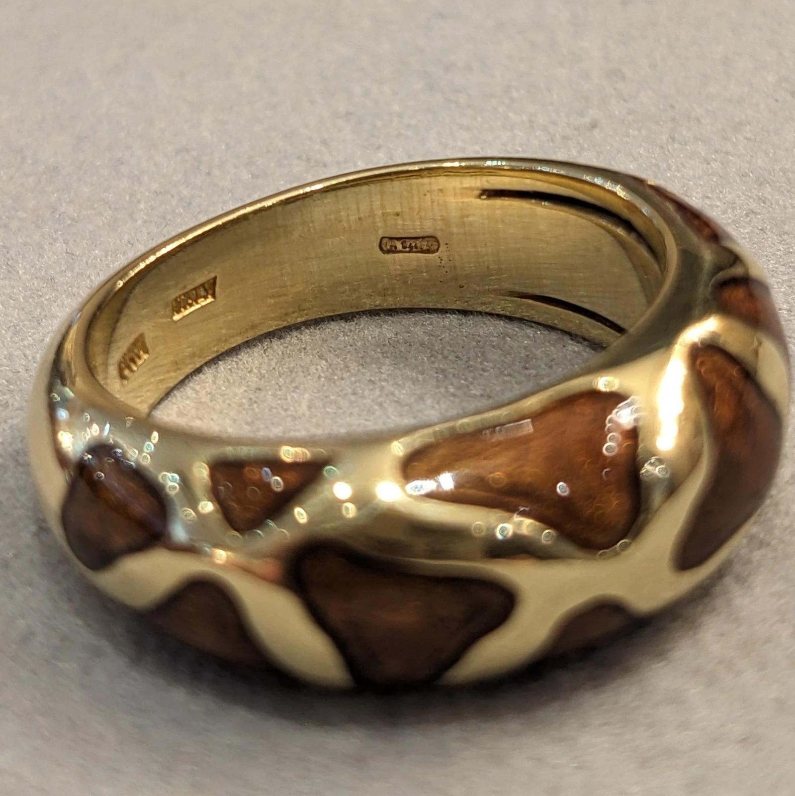 Roberto Coin Giraffe Enamel Ring in 18k Yellow Gold im Angebot 3