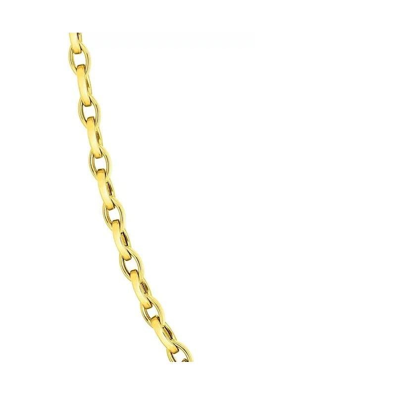 Roberto Coin 18k Yellow Gold Designer Gold Almond Link Chain.
Chain 22