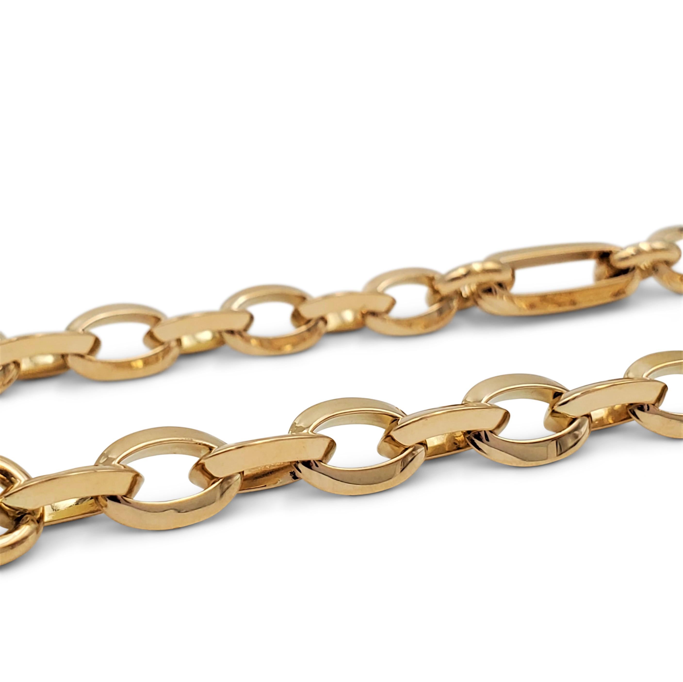 Roberto Coin Gold and Diamond Long Chain Link Necklace 1