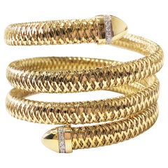 Roberto Coin Gold and Diamond Twist Bracelet Roberto Coin Gold and Diamond Twist Bracelet