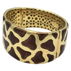 Roberto Coin Gold Enamel Giraffe Bangle