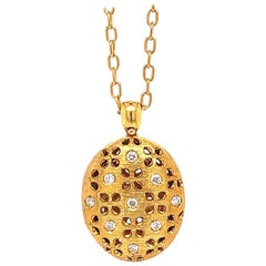 Roberto Coin Granada Diamond and Ruby Locket Pendant on Chain