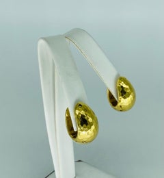 Roberto Coin Hammered Design Huggies Hoop Earrings