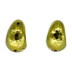 Roberto Coin Hammered Design Huggies Hoop Earrings