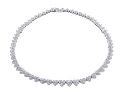 Roberto Coin Heart-Shaped Cluster Diamond Necklace