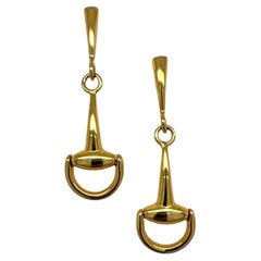 Roberto Coin Horsebit 18 Karat Yellow Gold Drop Earrings