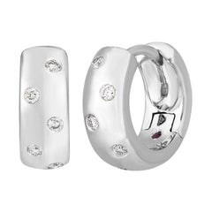 Roberto Coin Boucles d'oreilles créoles Huggie avec diamants 001812AWERX0
