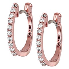 Roberto Coin Huggy Earrings with Diamonds 000466AXERX0