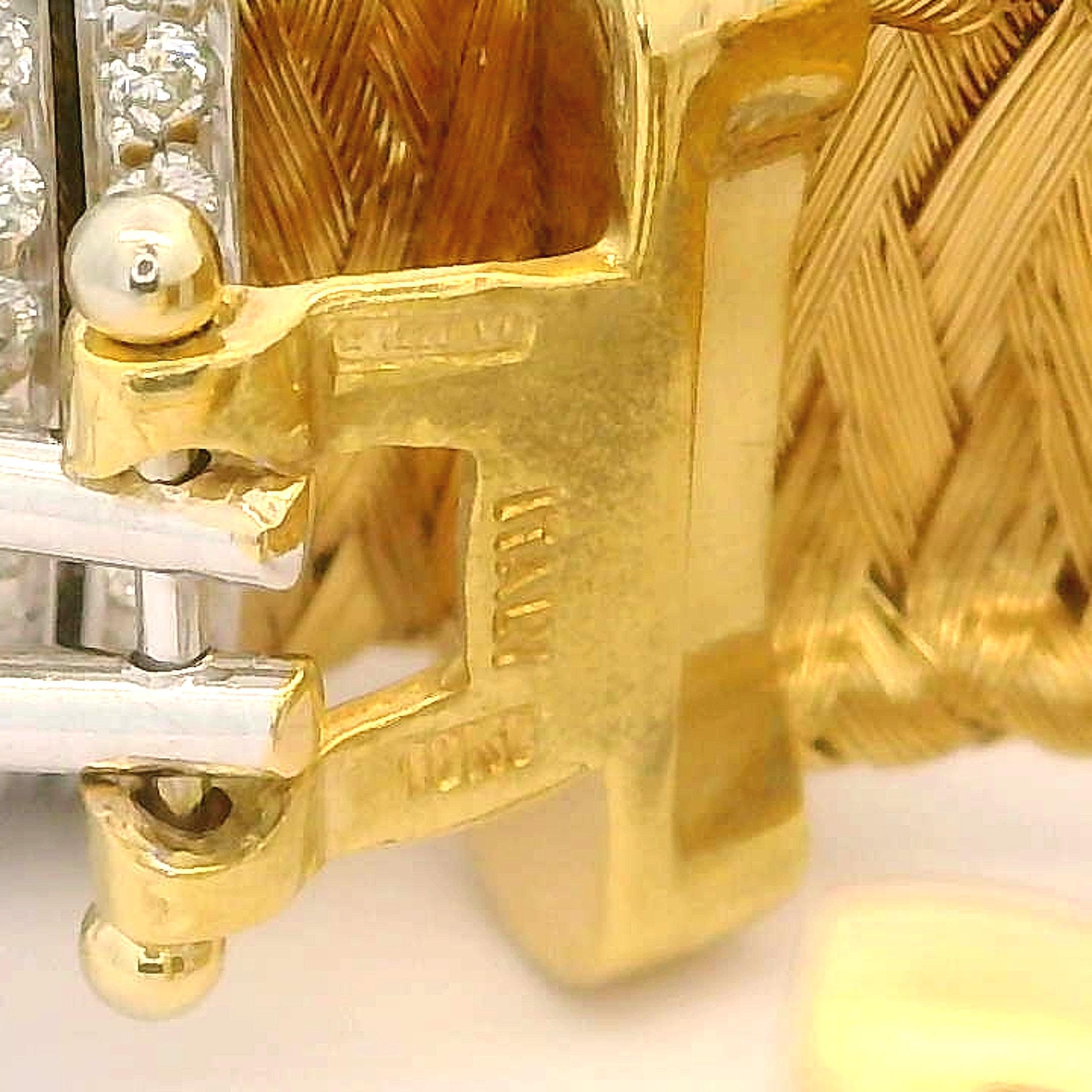 Roberto Coin Pendientes de oro de 18 quilates con diamantes de 0,44 ct en forma de cesta y gota ancha en venta 4