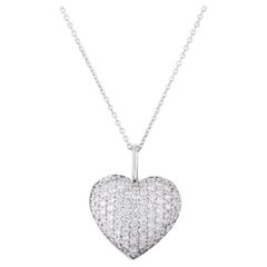 Roberto Coin Collier cœur en diamants pour femmes 111453AWCHX0