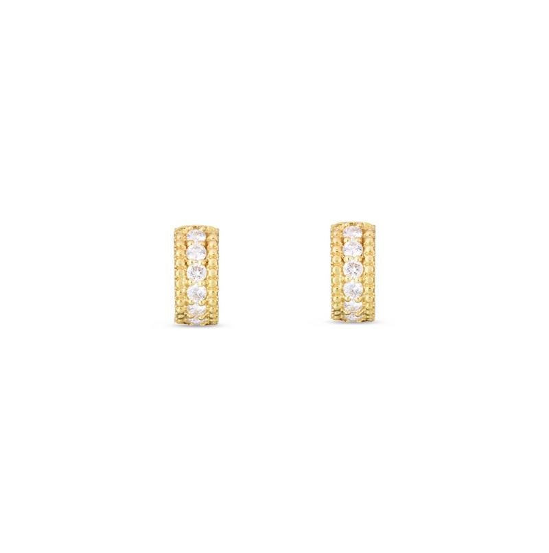 Roberto Coin - Orecchino a cerchio con diamante da donna in oro giallo 18 carati.
Diamanti:-0.80 peso totale in carati 
111472AYERX0

